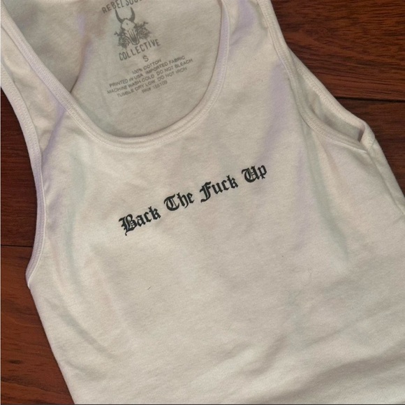 White Graphic Tank Top - Picture 2 of 7